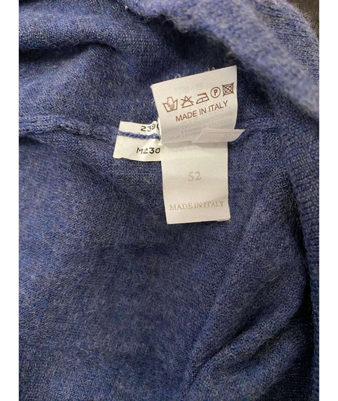 BRUNELLO CUCINELLI Синий кашемировый джемпер / свитер, фото 5
