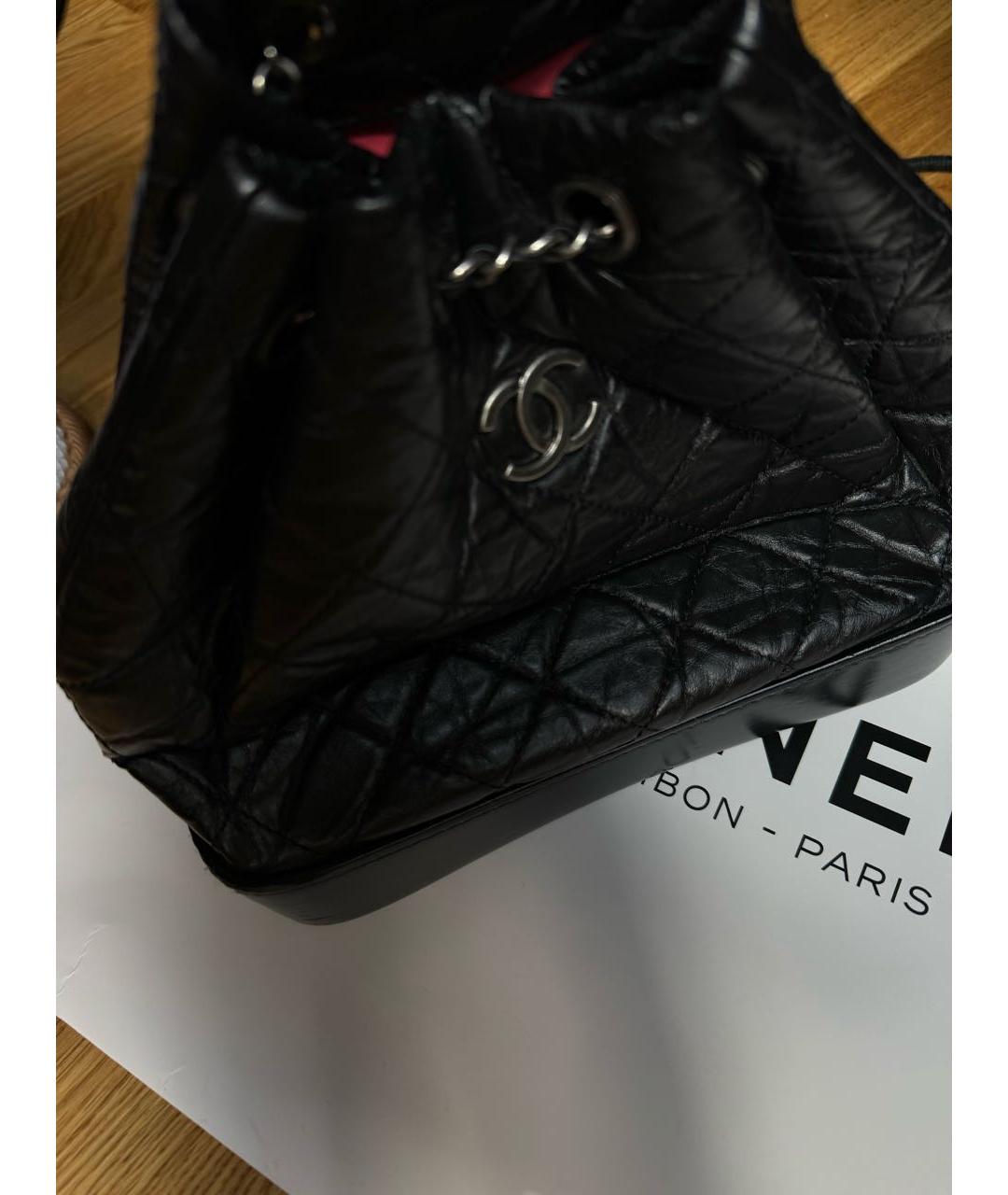 CHANEL Черный кожаный рюкзак, фото 6