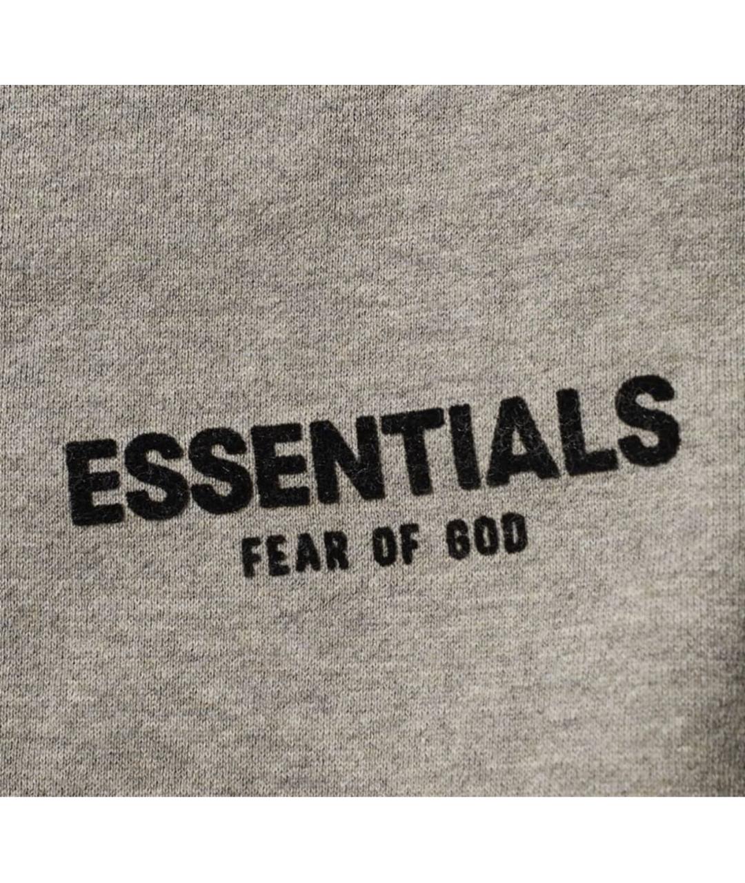 FEAR OF GOD ESSENTIALS Антрацитовые хлопковые шорты, фото 7