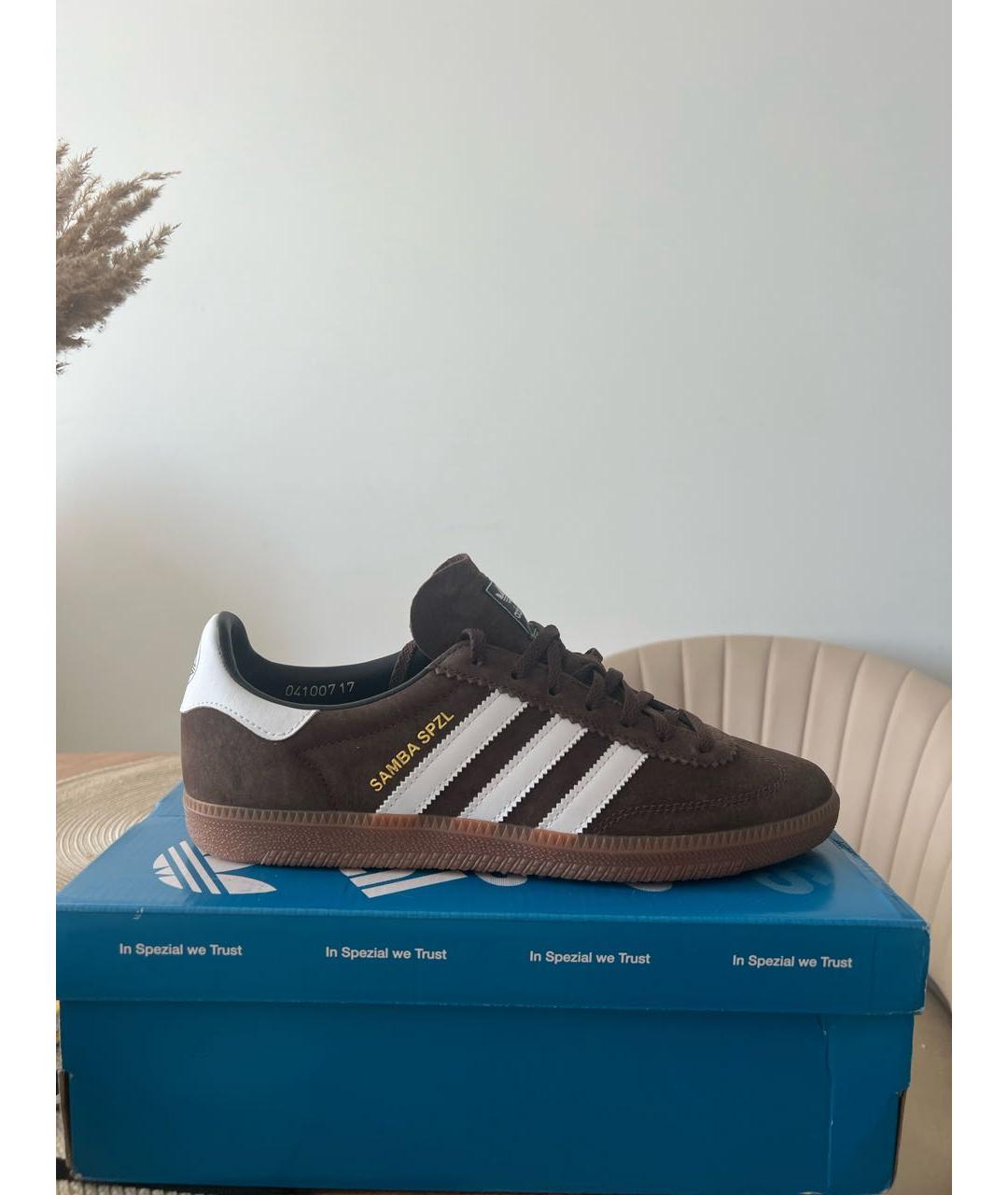 ADIDAS Коричневые замшевые низкие кроссовки / кеды, фото 6