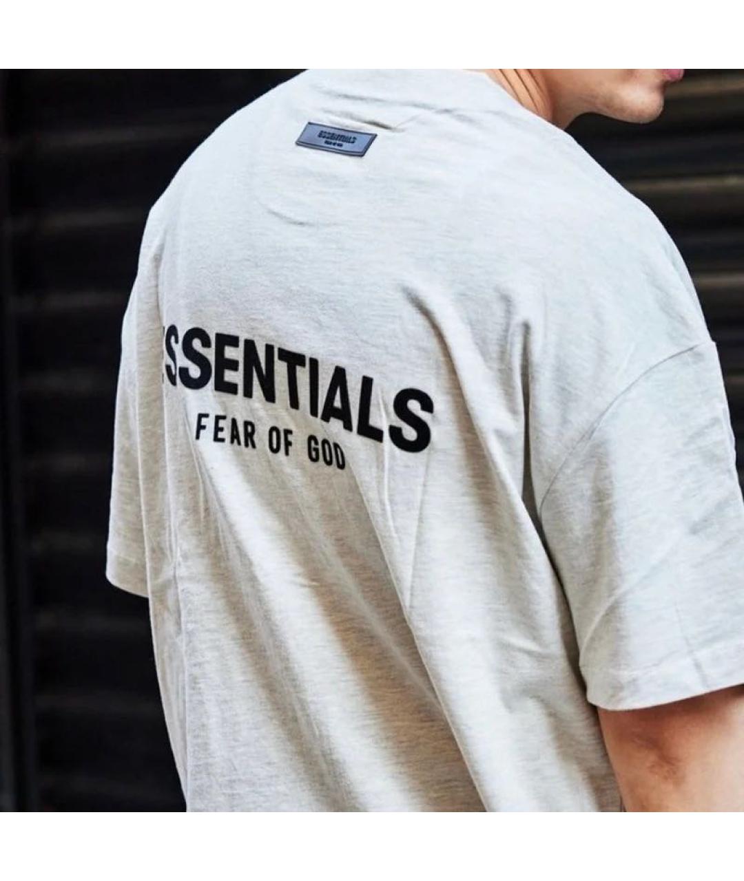 FEAR OF GOD ESSENTIALS Серая хлопковая футболка, фото 6