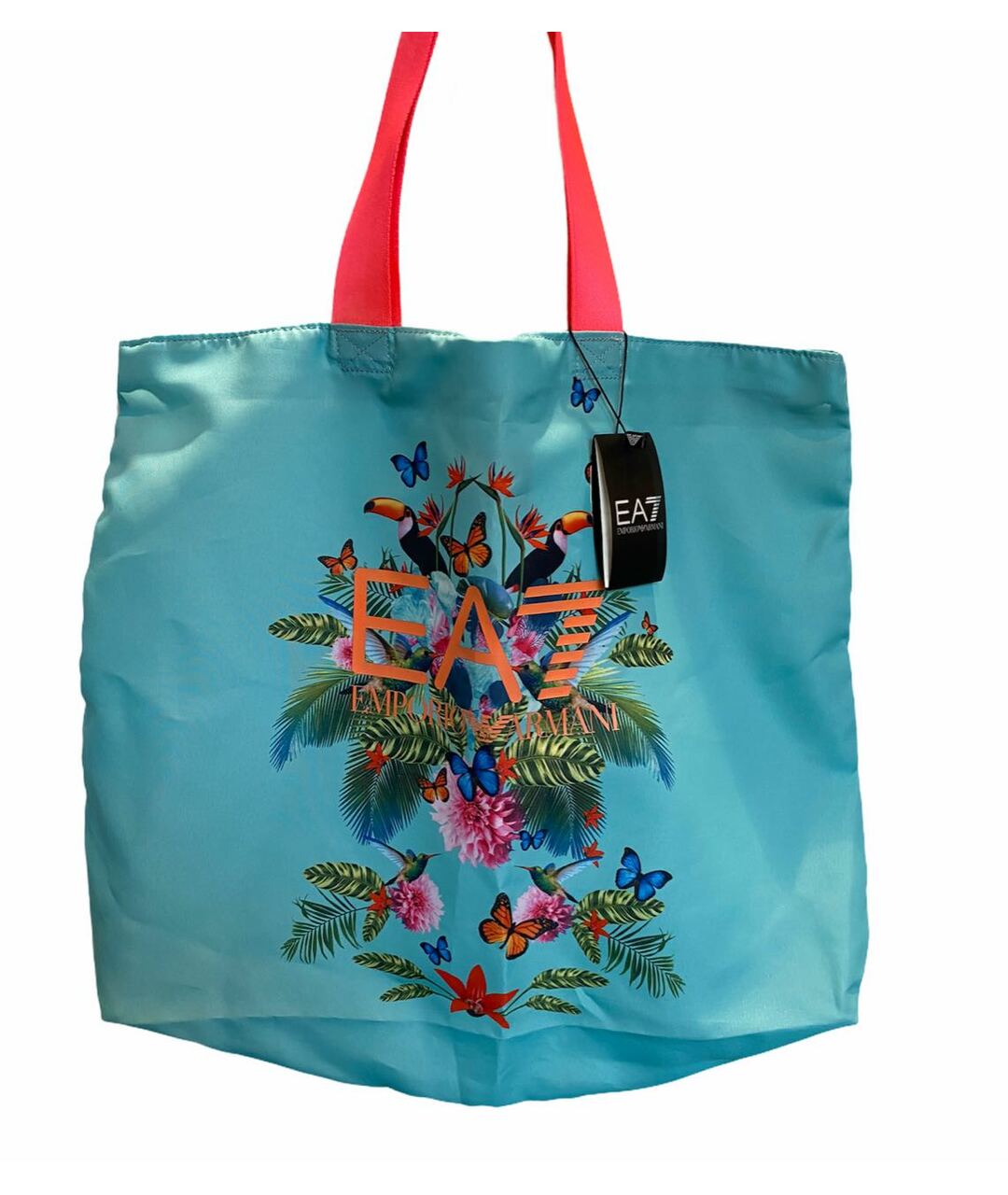 EMPORIO ARMANI Голубая пляжная сумка, фото 6
