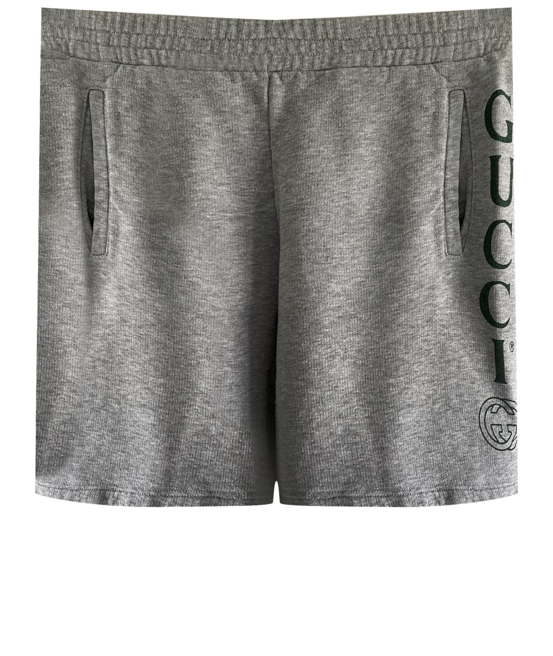 GUCCI Серые хлопковые брюки и шорты, фото 1