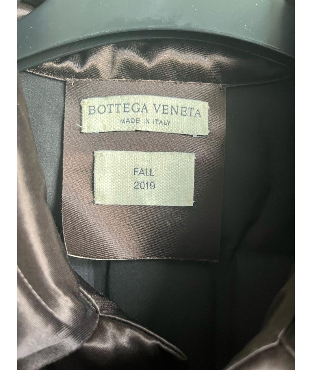 BOTTEGA VENETA Коричневое вискозное пальто, фото 5