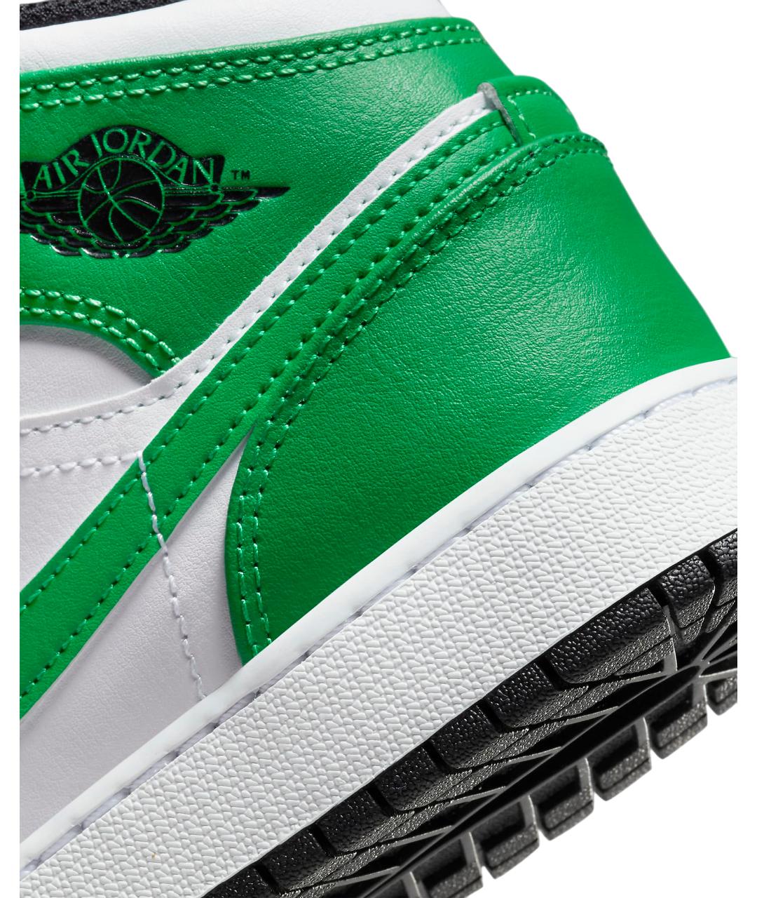 JORDAN Зеленые кожаные кроссовки, фото 7