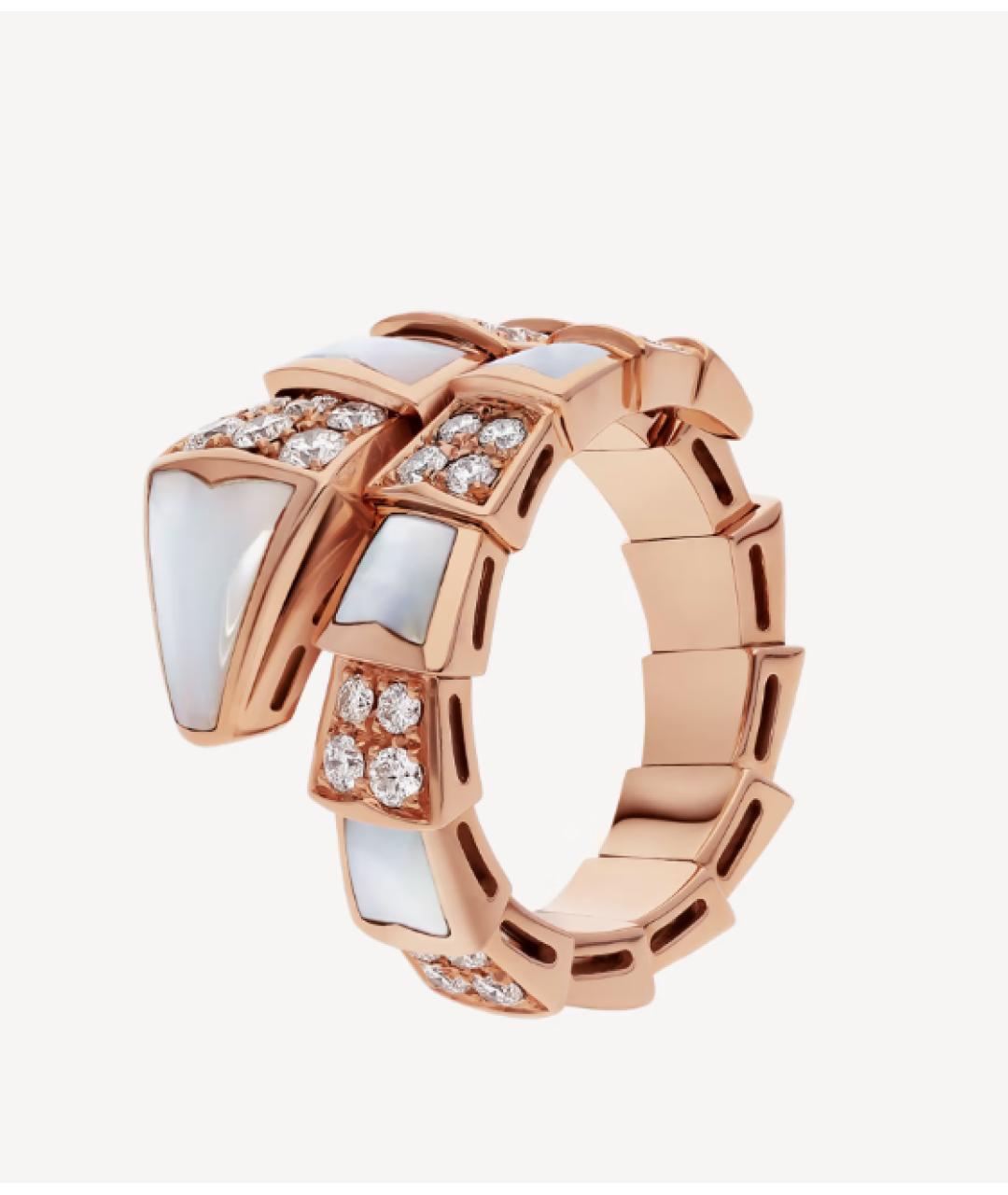 BVLGARI Белое кольцо из розового золота, фото 7