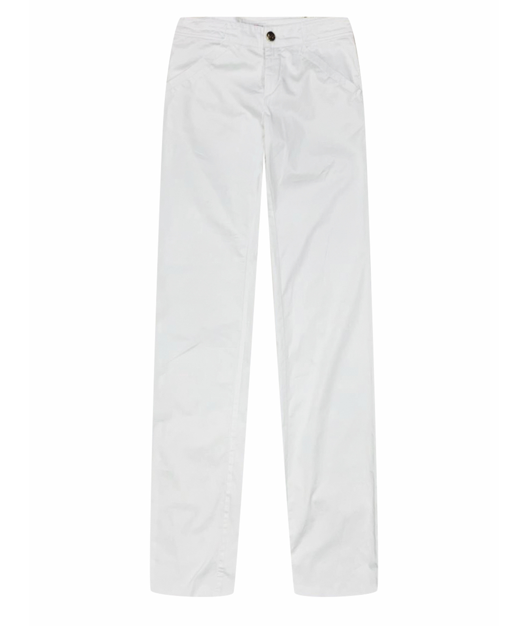 VERSACE JEANS COUTURE Белые хлопковые прямые брюки, фото 1