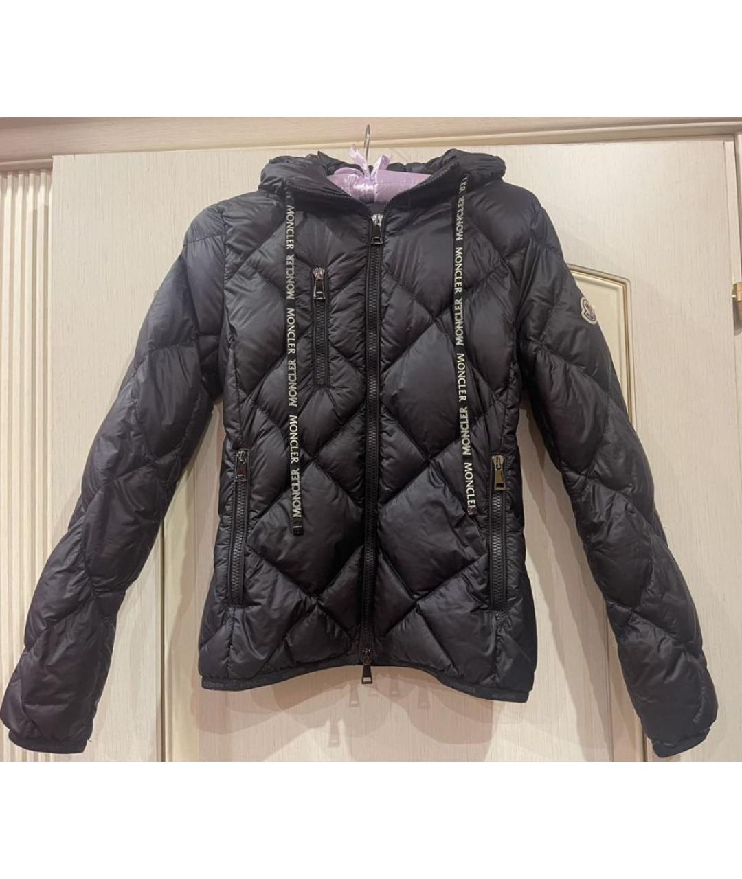 MONCLER Черная полиэстеровая куртка, фото 9