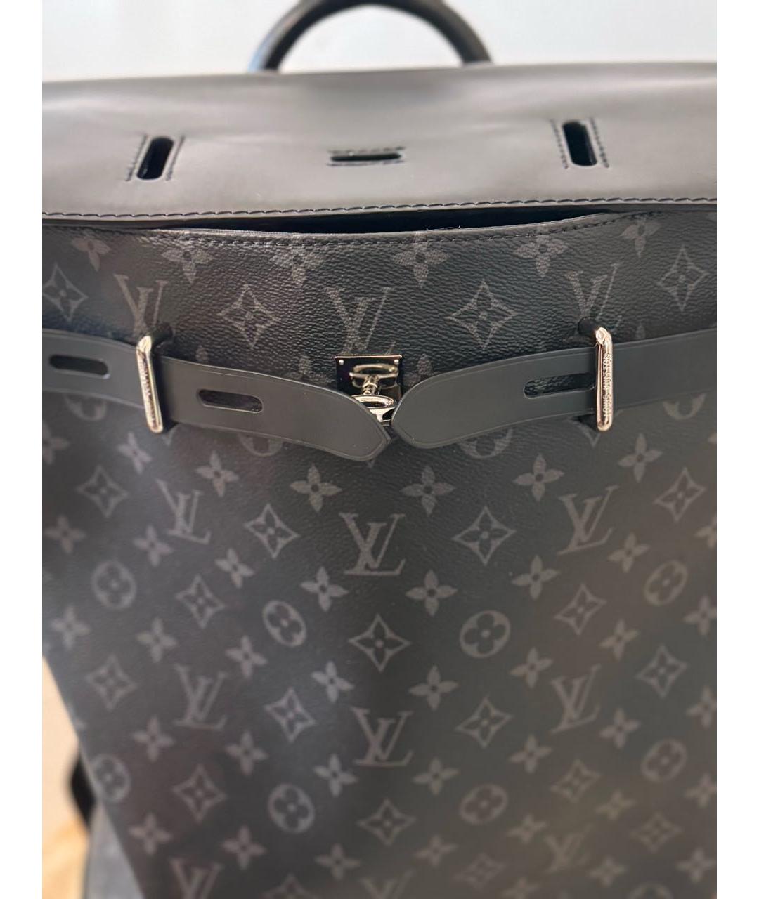 LOUIS VUITTON Серый кожаный рюкзак, фото 7