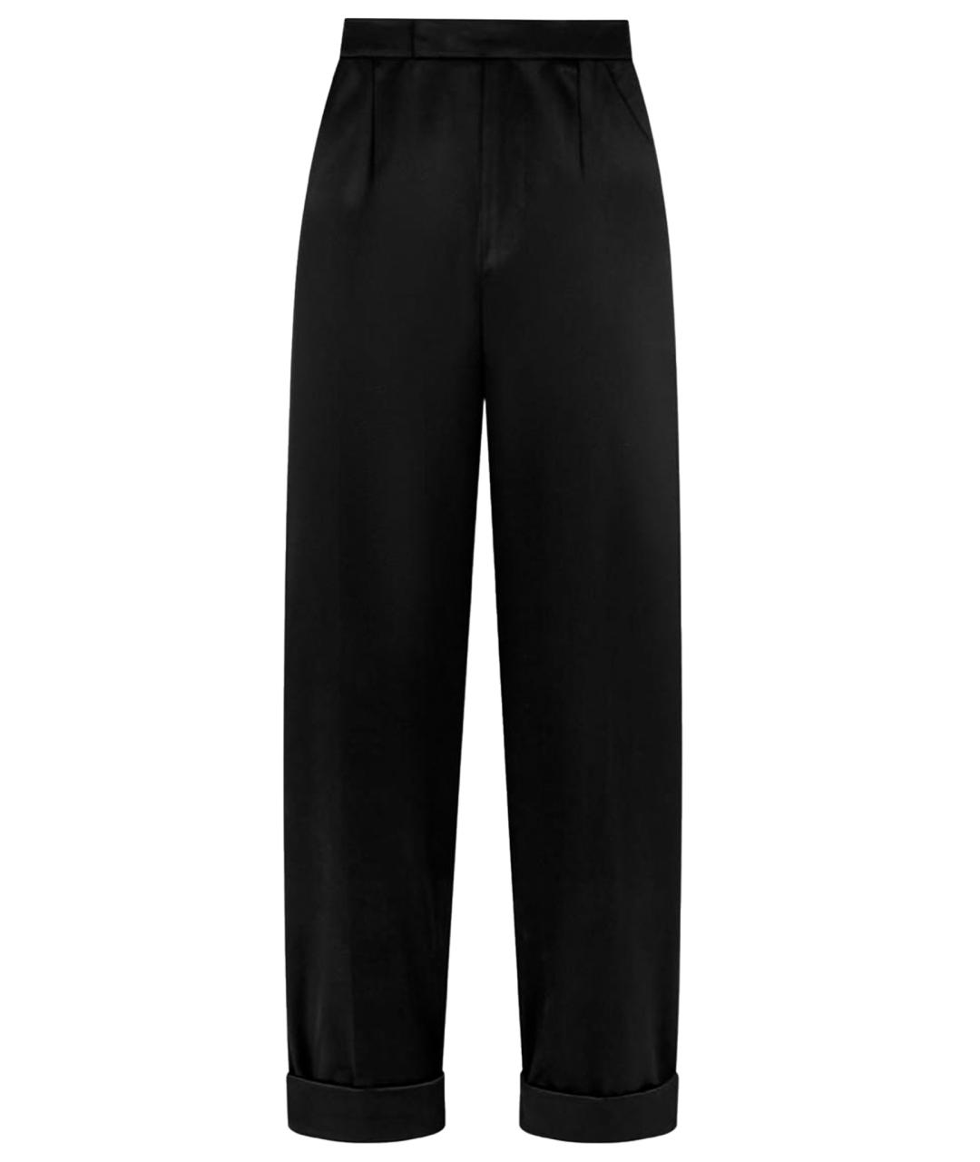 TOM FORD Черные шелковые прямые брюки, фото 1