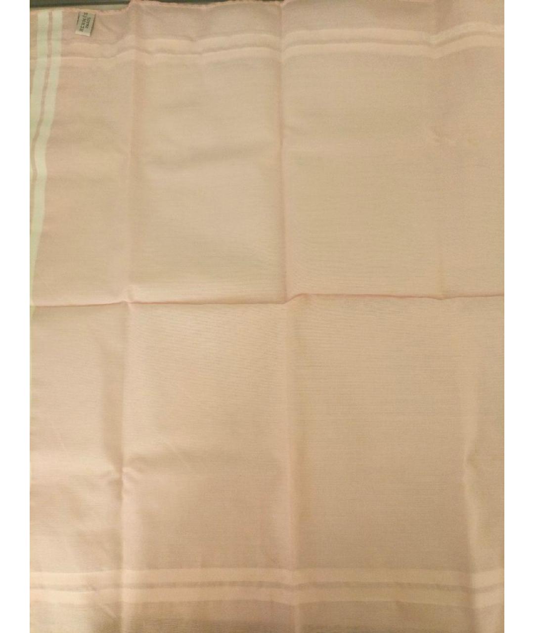 HERMES Розовый платок, фото 3