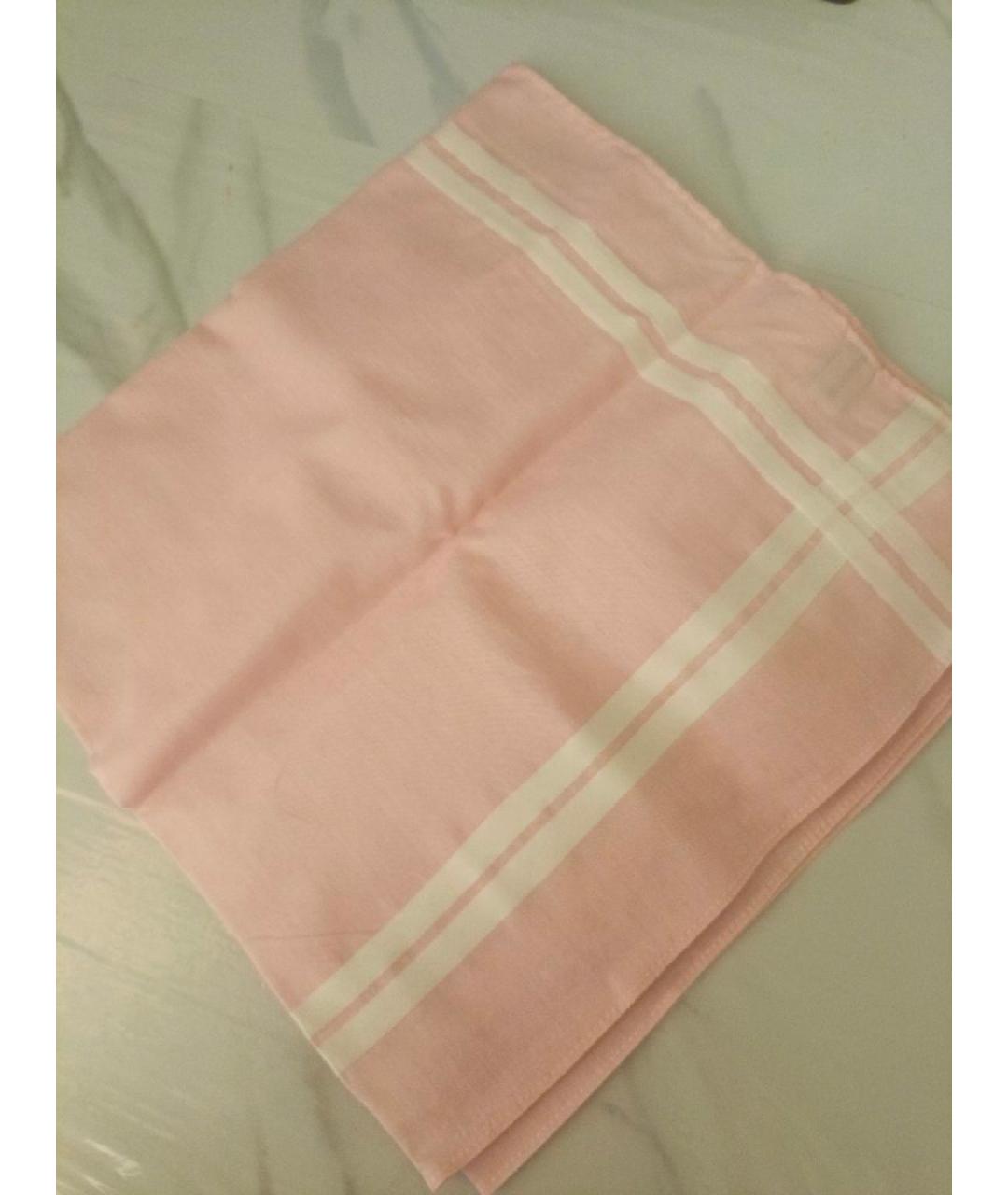 HERMES Розовый платок, фото 4