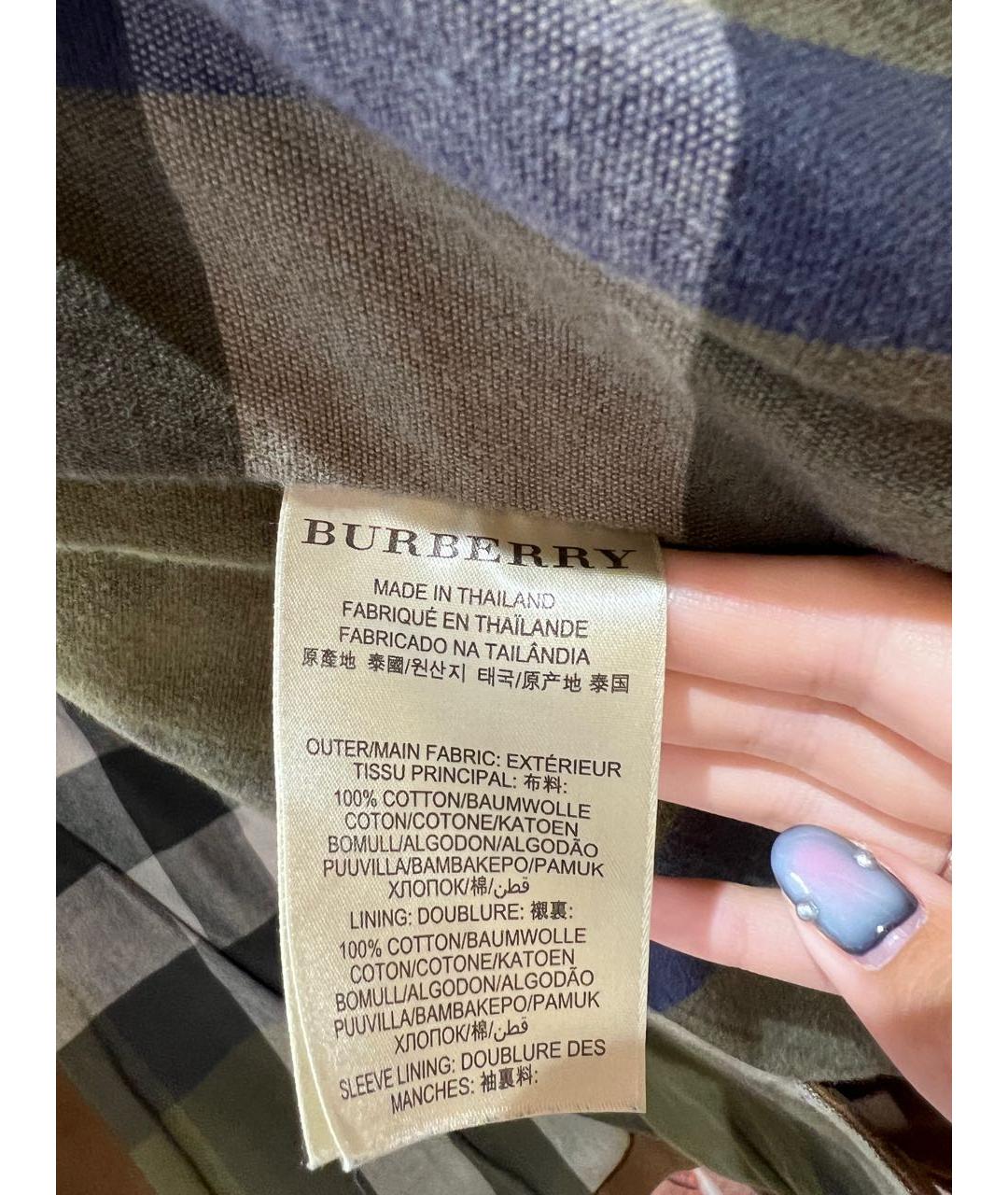 BURBERRY Коричневый хлопковый пиджак, фото 6
