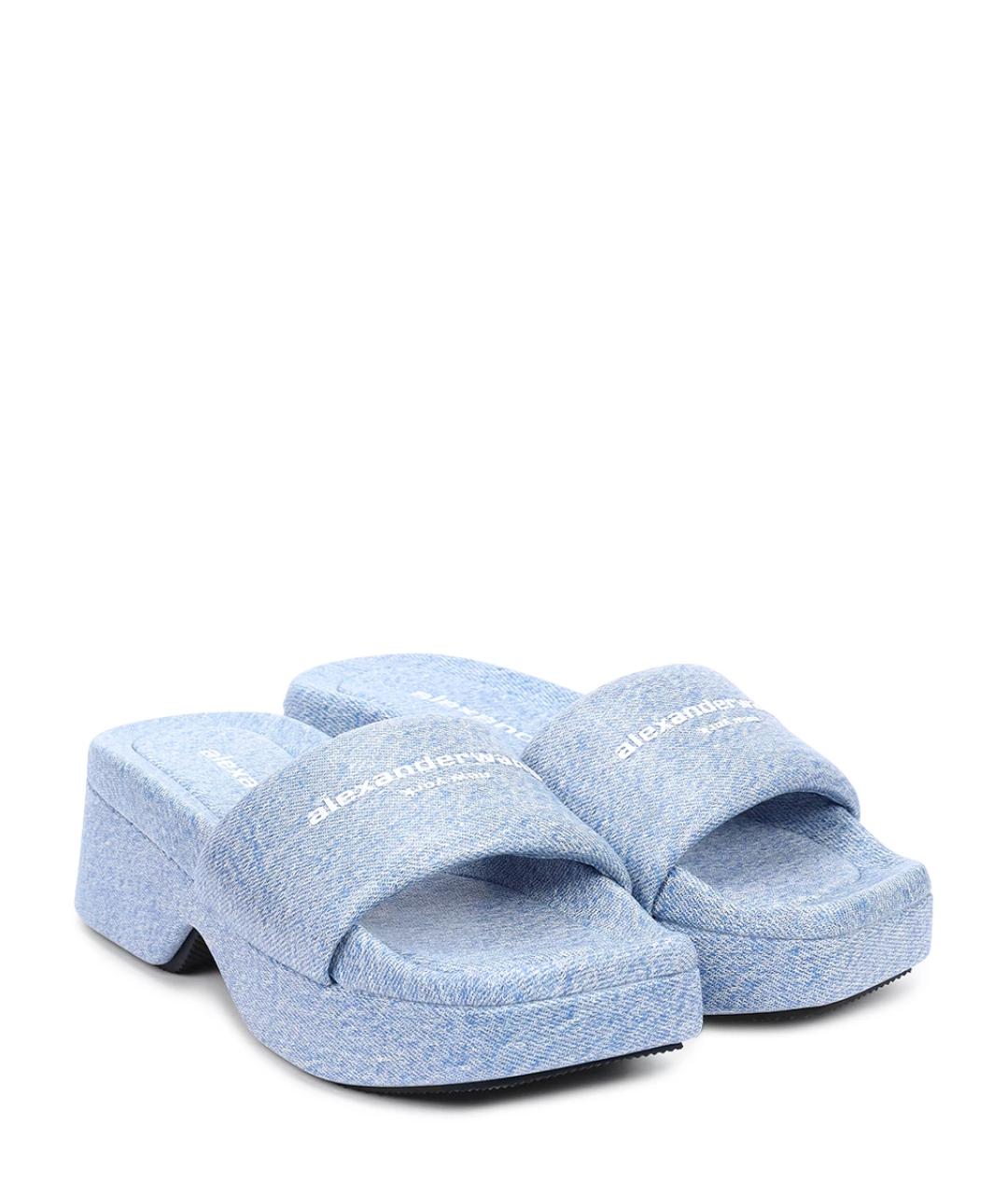 ALEXANDER WANG Голубые шлепанцы, фото 2