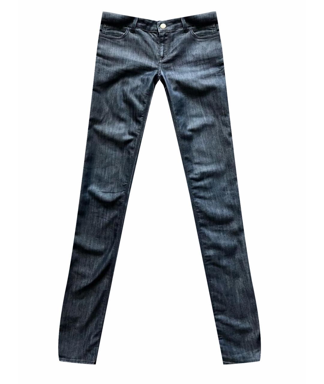 GUCCI Темно-синие хлопко-лиоцелловые джинсы слим, фото 1
