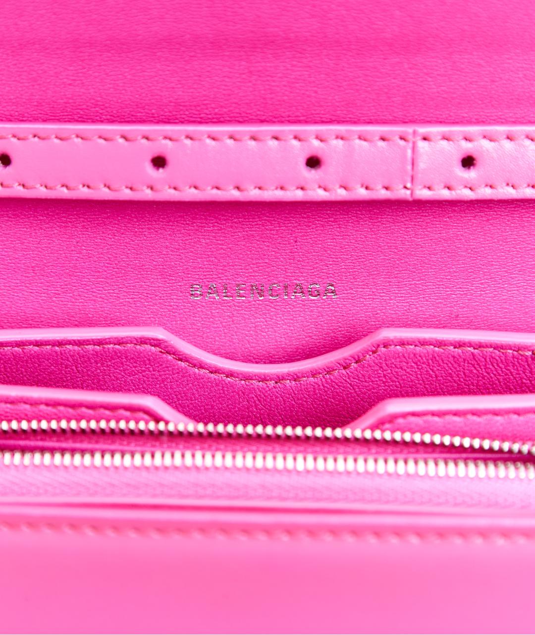 BALENCIAGA Розовая кожаная сумка через плечо, фото 9