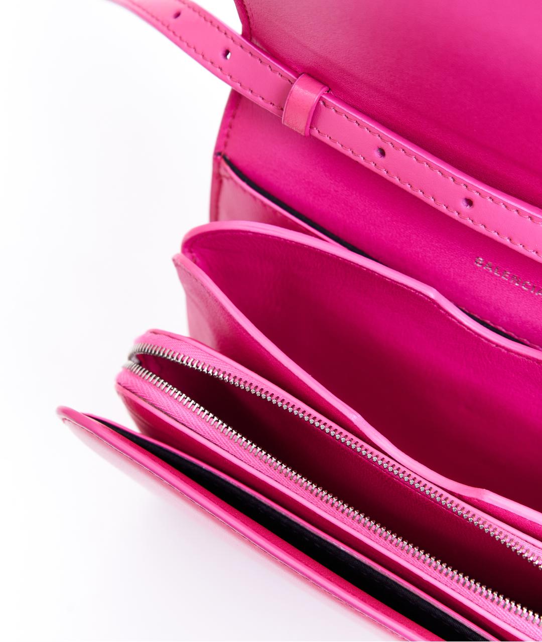 BALENCIAGA Розовая кожаная сумка через плечо, фото 8
