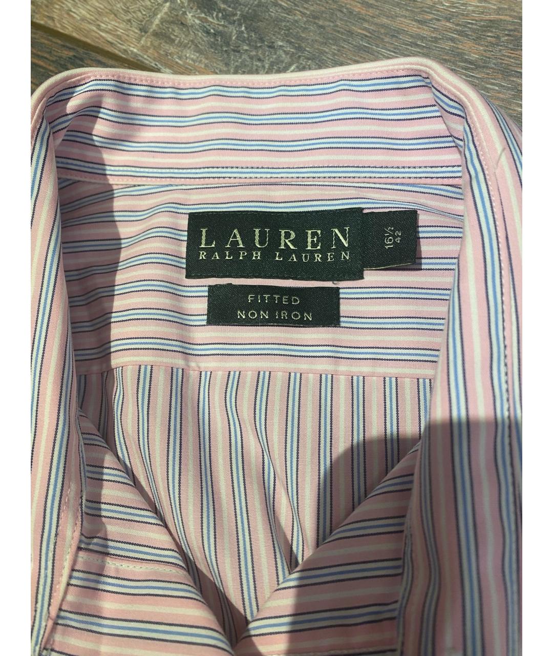 RALPH LAUREN Розовая хлопковая классическая рубашка, фото 3