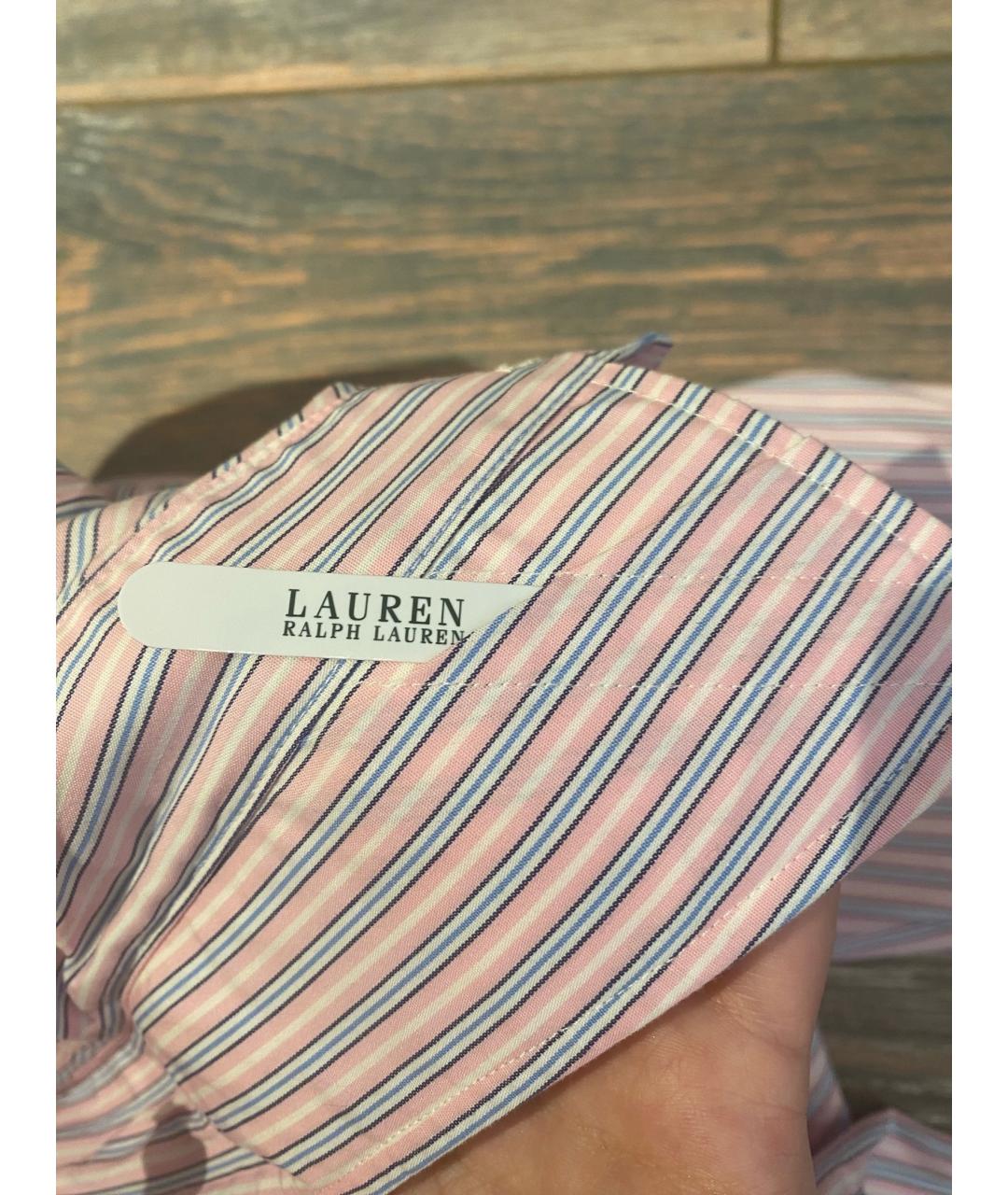RALPH LAUREN Розовая хлопковая классическая рубашка, фото 6
