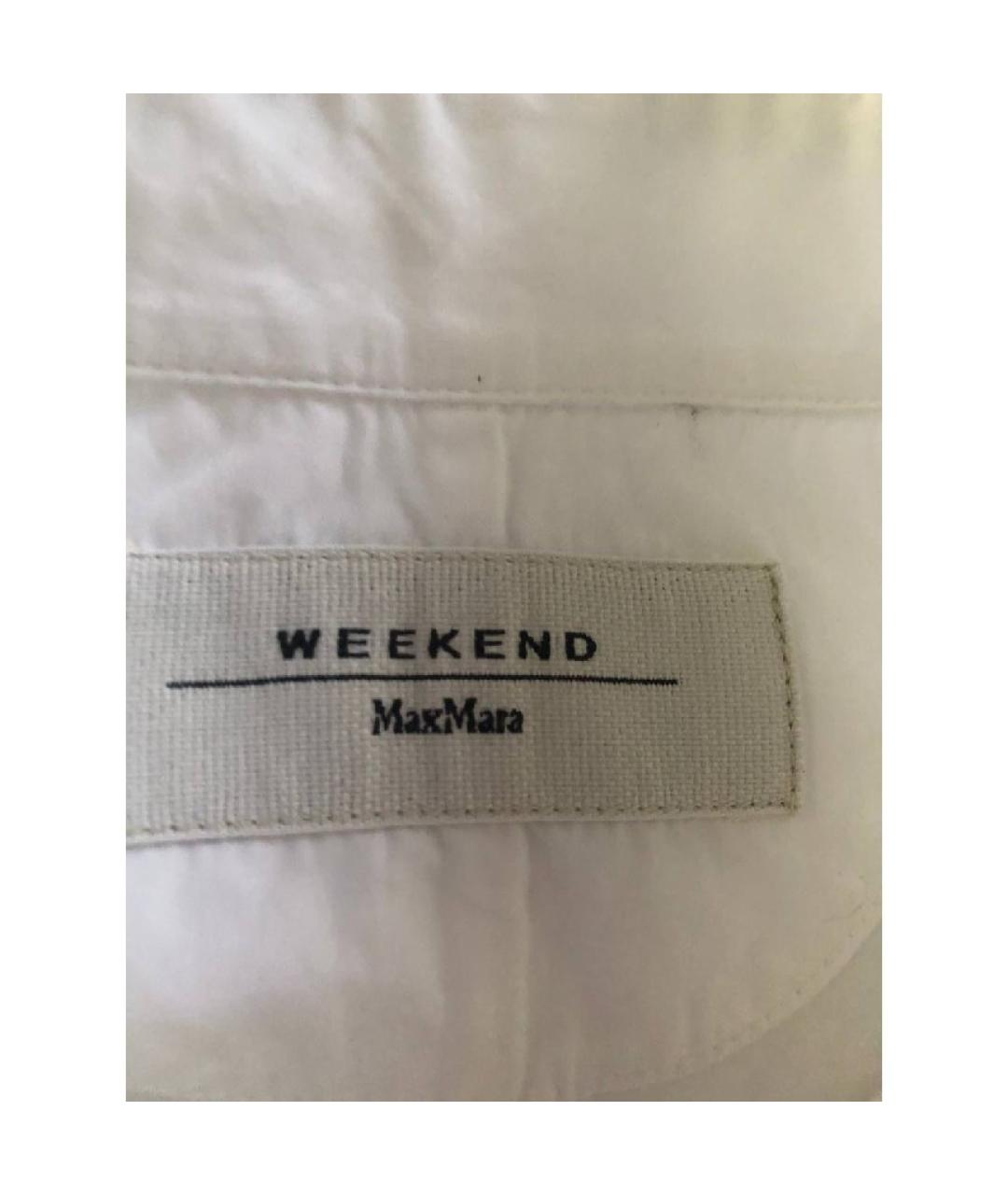 WEEKEND MAX MARA Белая хлопковая рубашка, фото 2