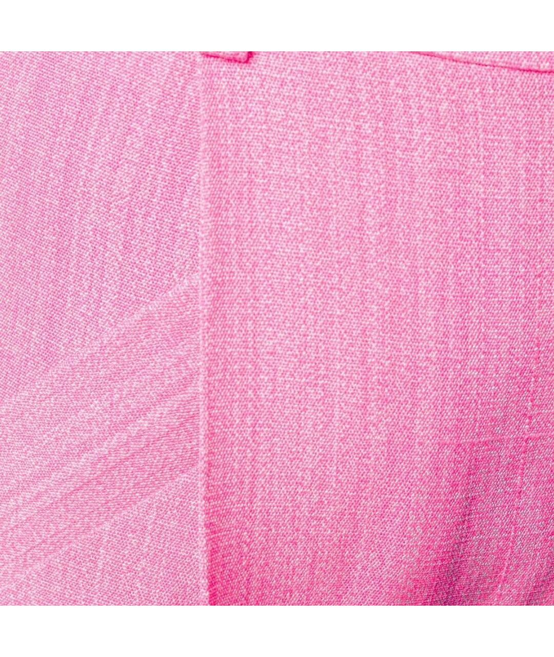 JACQUEMUS Розовые льняные прямые брюки, фото 4