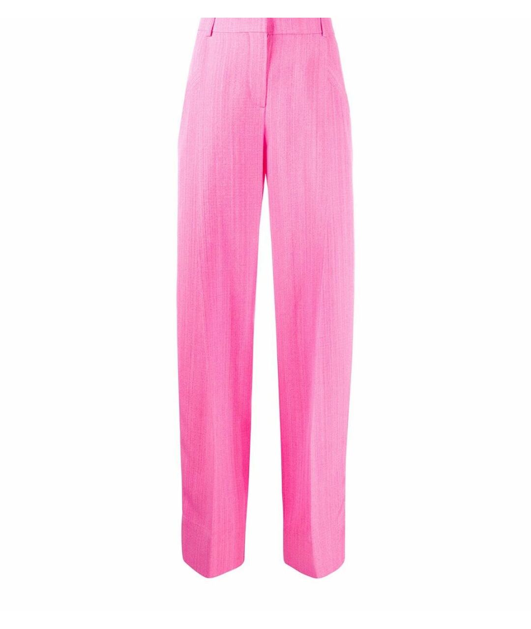 JACQUEMUS Розовые льняные прямые брюки, фото 1