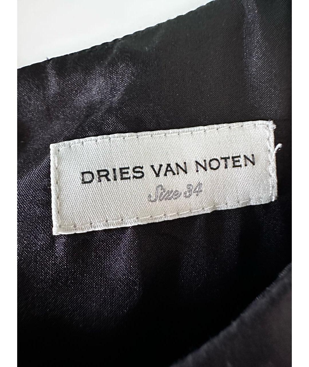 DRIES VAN NOTEN Черное хлопковое повседневное платье, фото 3