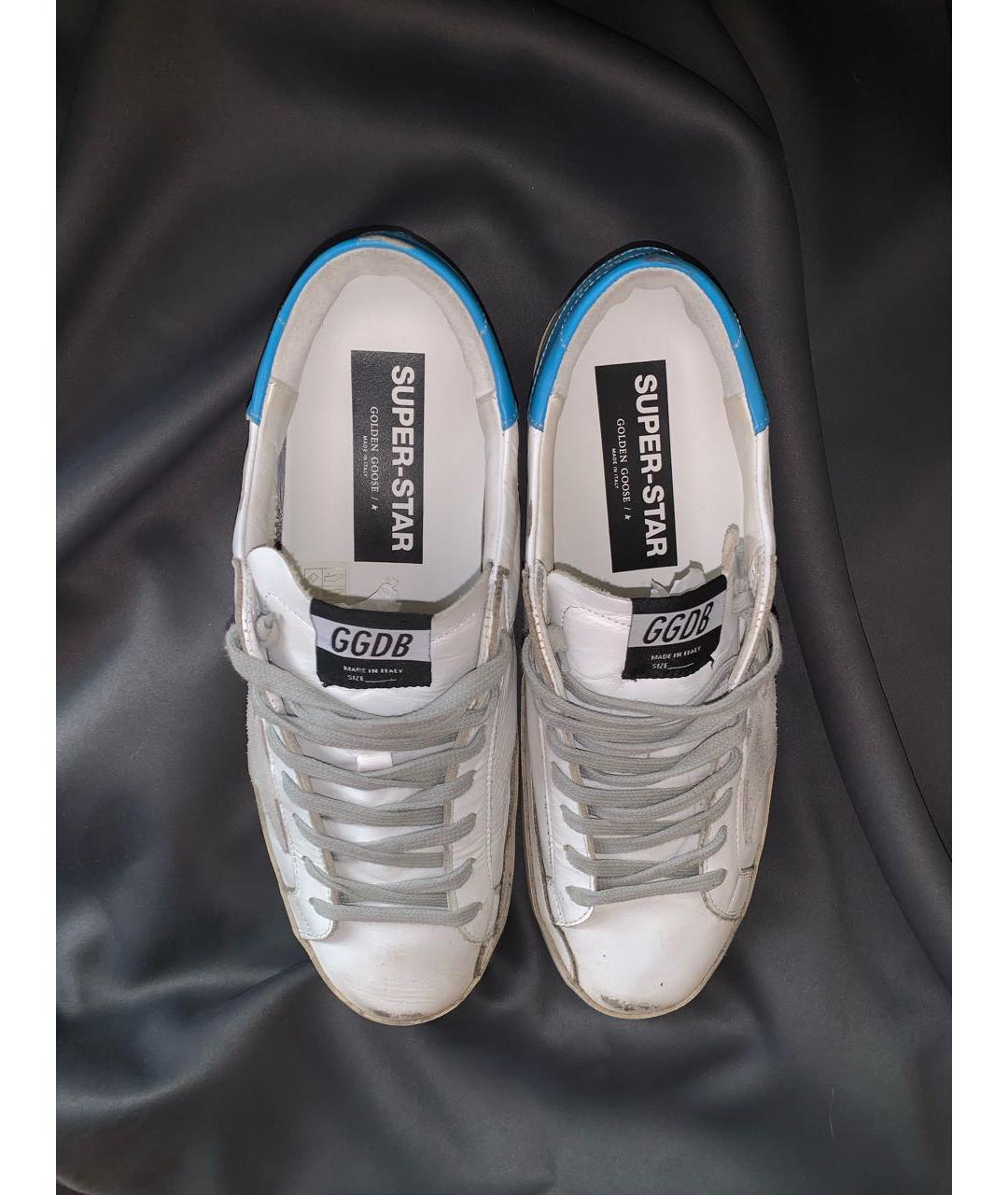 GOLDEN GOOSE DELUXE BRAND Белые кожаные низкие кроссовки / кеды, фото 4