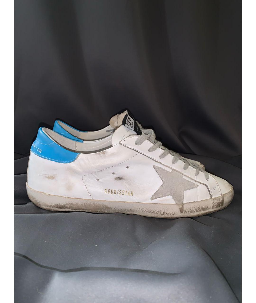 GOLDEN GOOSE DELUXE BRAND Белые кожаные низкие кроссовки / кеды, фото 2