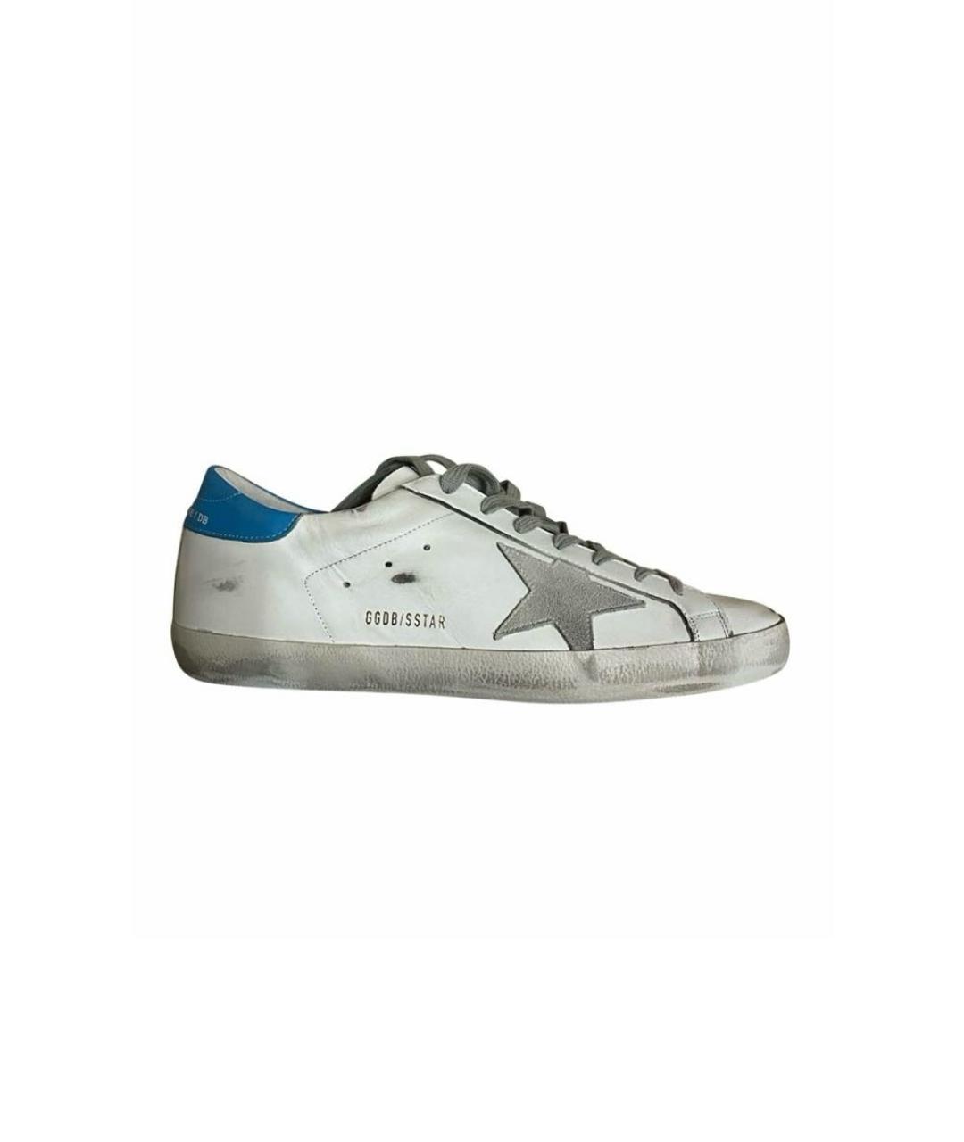 GOLDEN GOOSE DELUXE BRAND Белые кожаные низкие кроссовки / кеды, фото 1