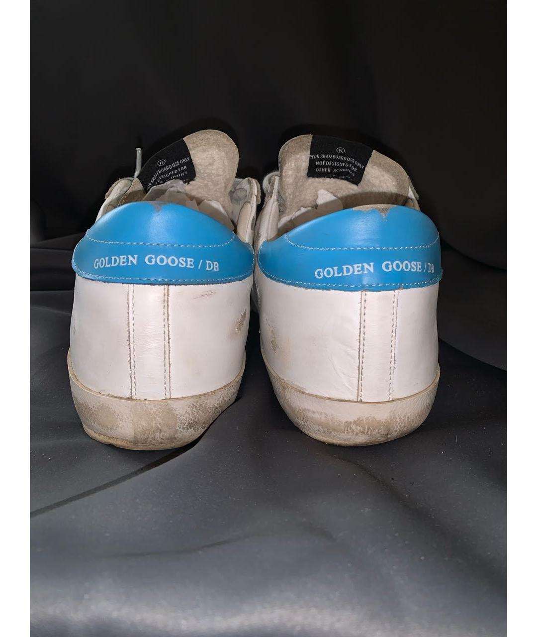GOLDEN GOOSE DELUXE BRAND Белые кожаные низкие кроссовки / кеды, фото 6