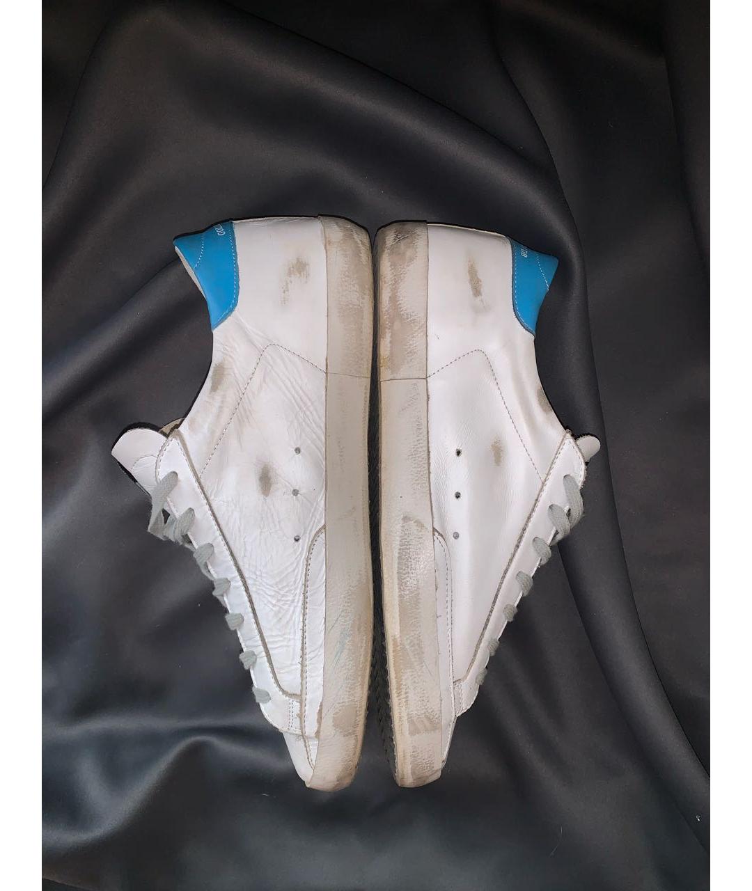 GOLDEN GOOSE DELUXE BRAND Белые кожаные низкие кроссовки / кеды, фото 5
