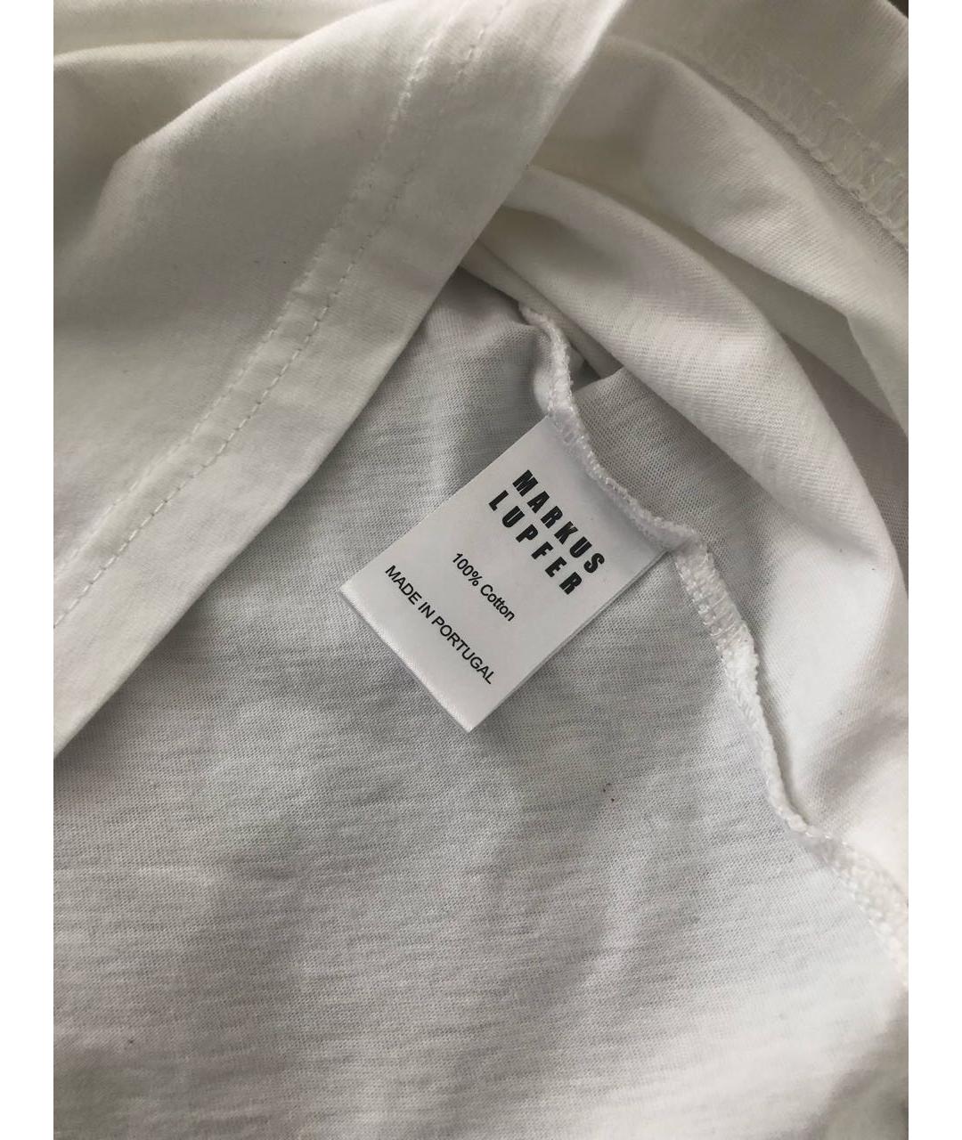 MARKUS LUPFER Белая хлопковая футболка, фото 4