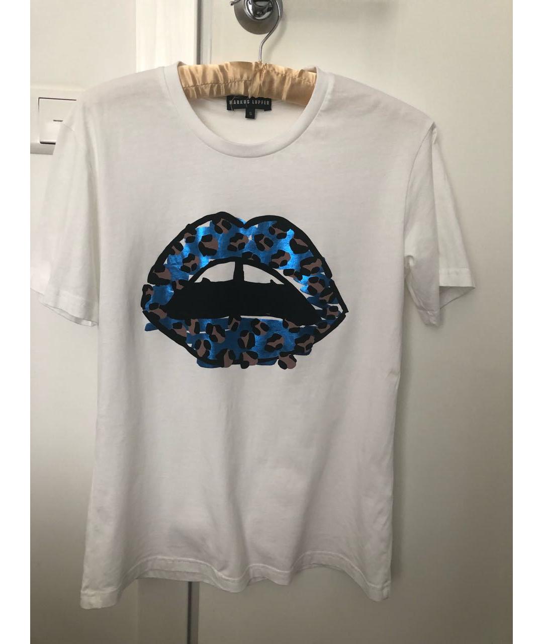 MARKUS LUPFER Белая хлопковая футболка, фото 6