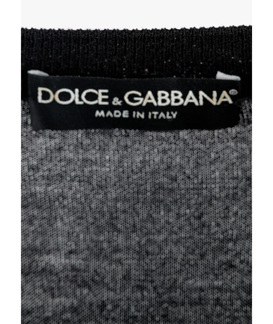 DOLCE&GABBANA Черный шерстяной кардиган, фото 3