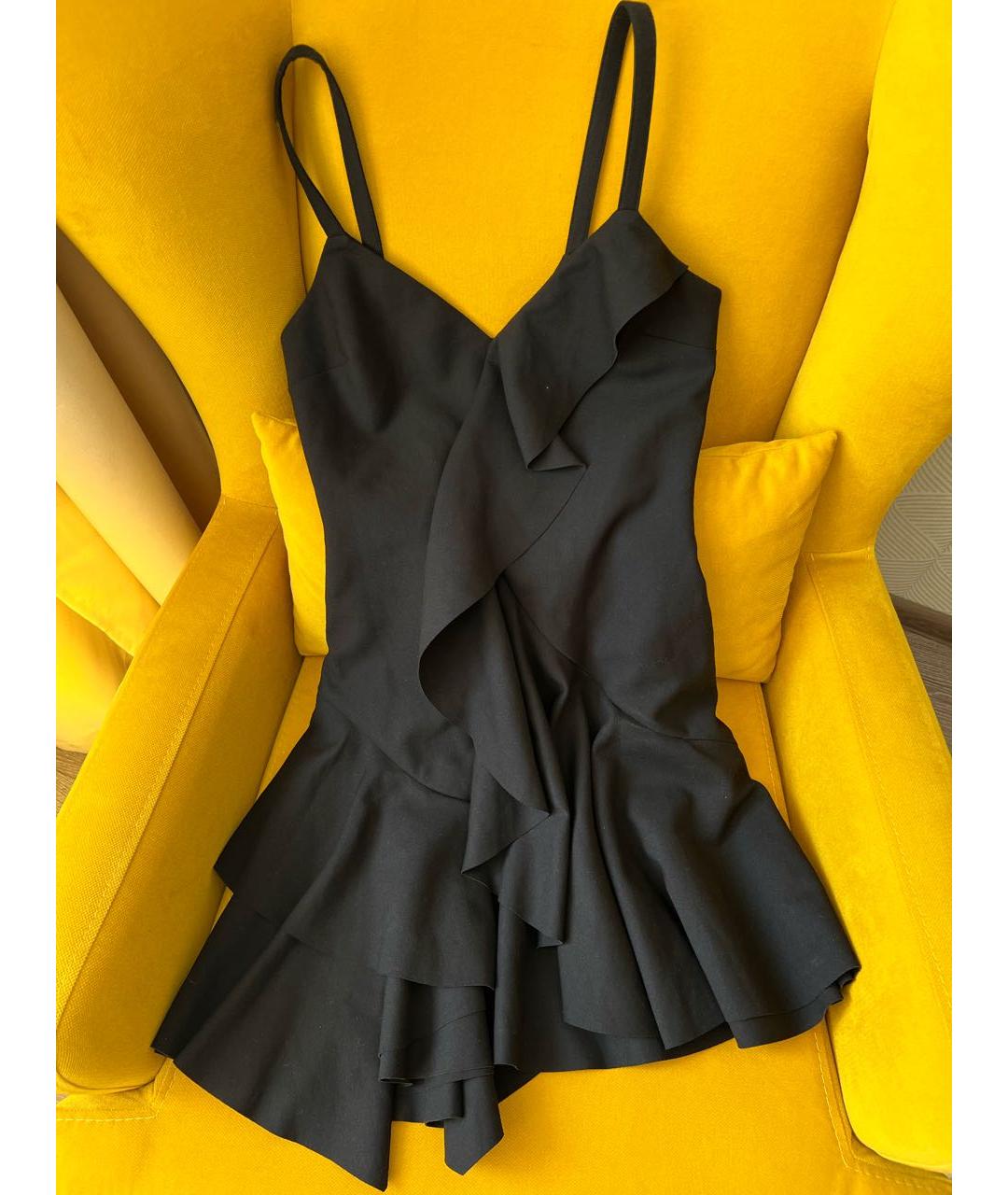 CINQ A SEPT Черное вискозное коктейльное платье, фото 4