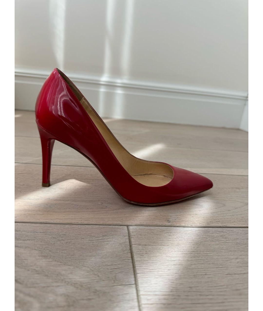 CHRISTIAN LOUBOUTIN Красные туфли из лакированной кожи, фото 5