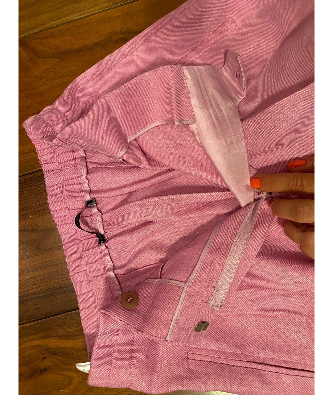 ERMANNO SCERVINO Розовые льняные прямые брюки, фото 3