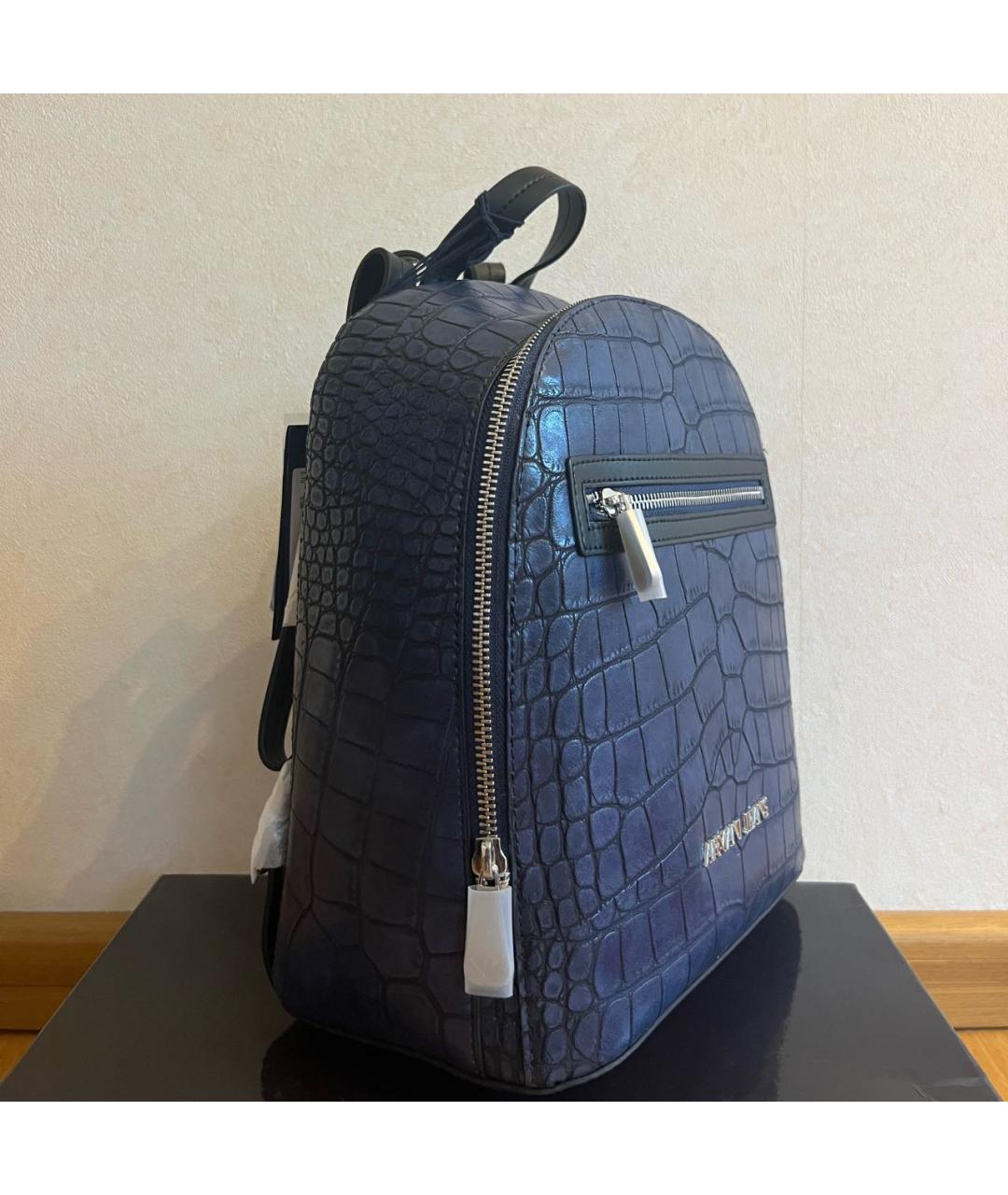 ARMANI JEANS Темно-синий рюкзак из искусственной кожи, фото 2