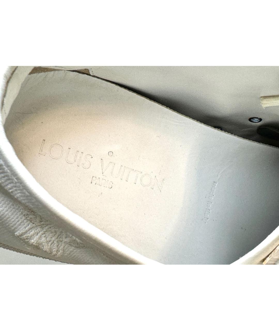 LOUIS VUITTON Белые кожаные высокие кроссовки / кеды, фото 7