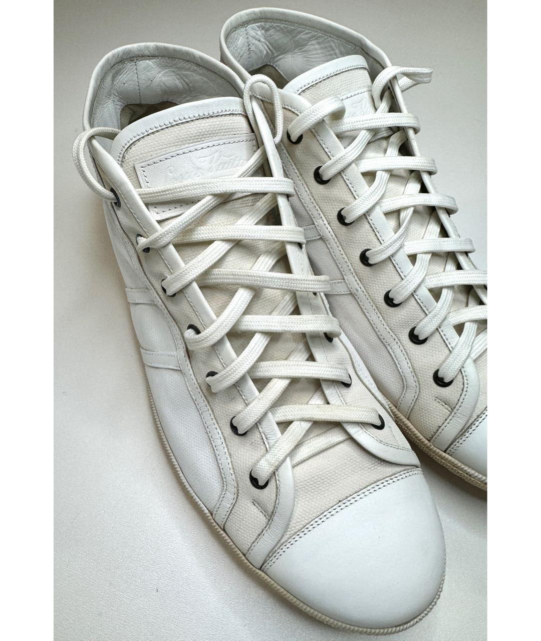 LOUIS VUITTON Белые кожаные высокие кроссовки / кеды, фото 2