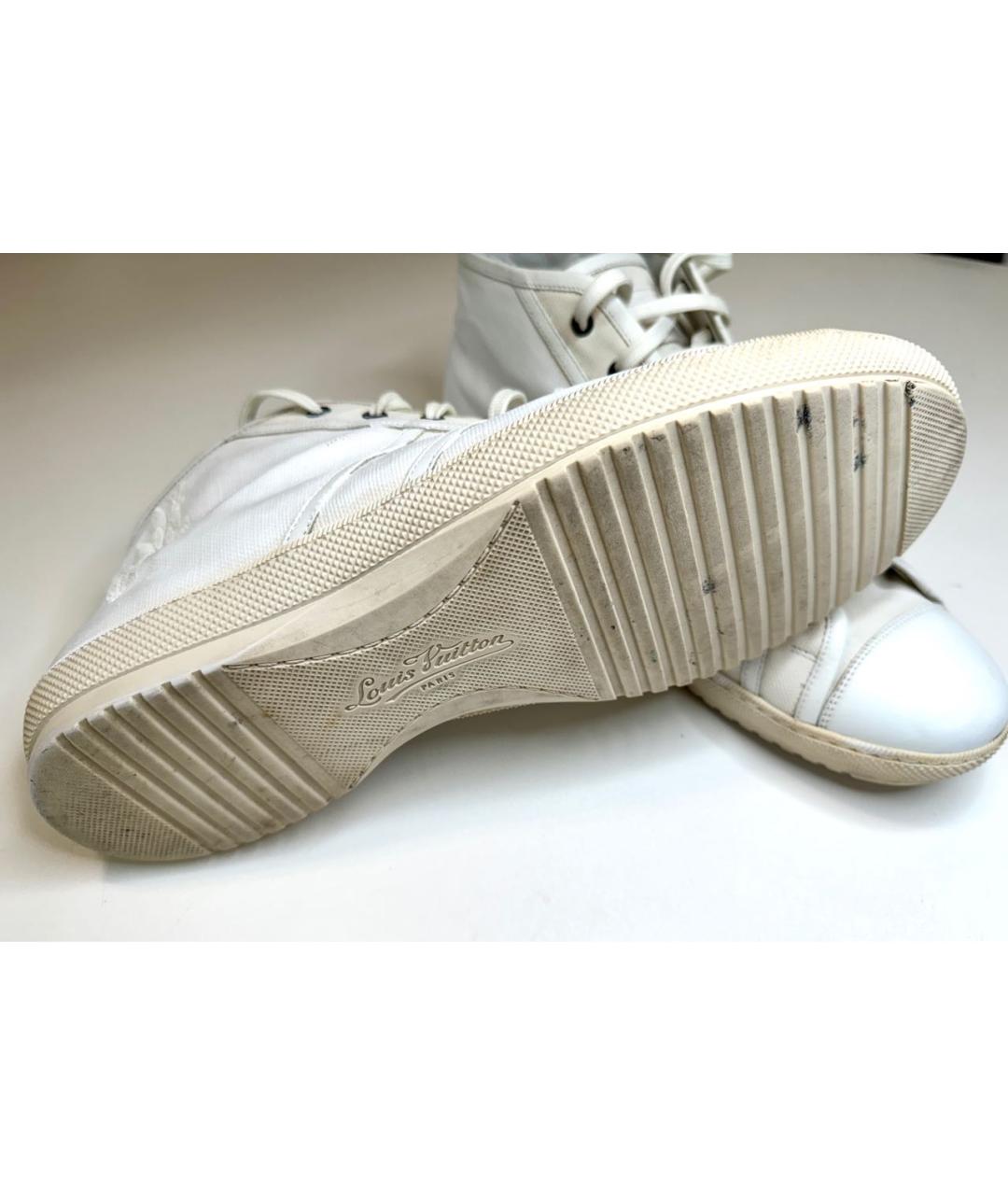 LOUIS VUITTON Белые кожаные высокие кроссовки / кеды, фото 6