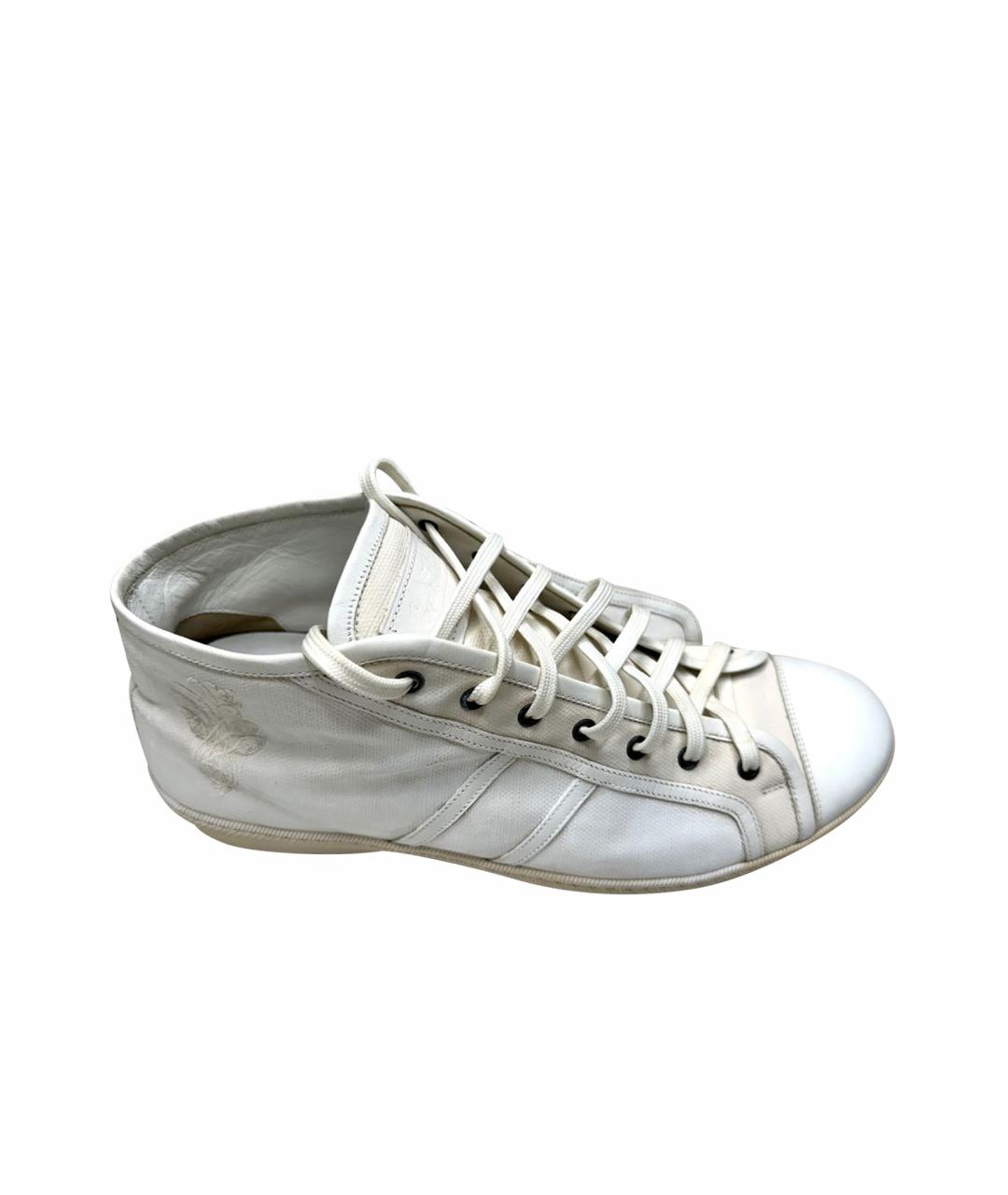 LOUIS VUITTON Белые кожаные высокие кроссовки / кеды, фото 1
