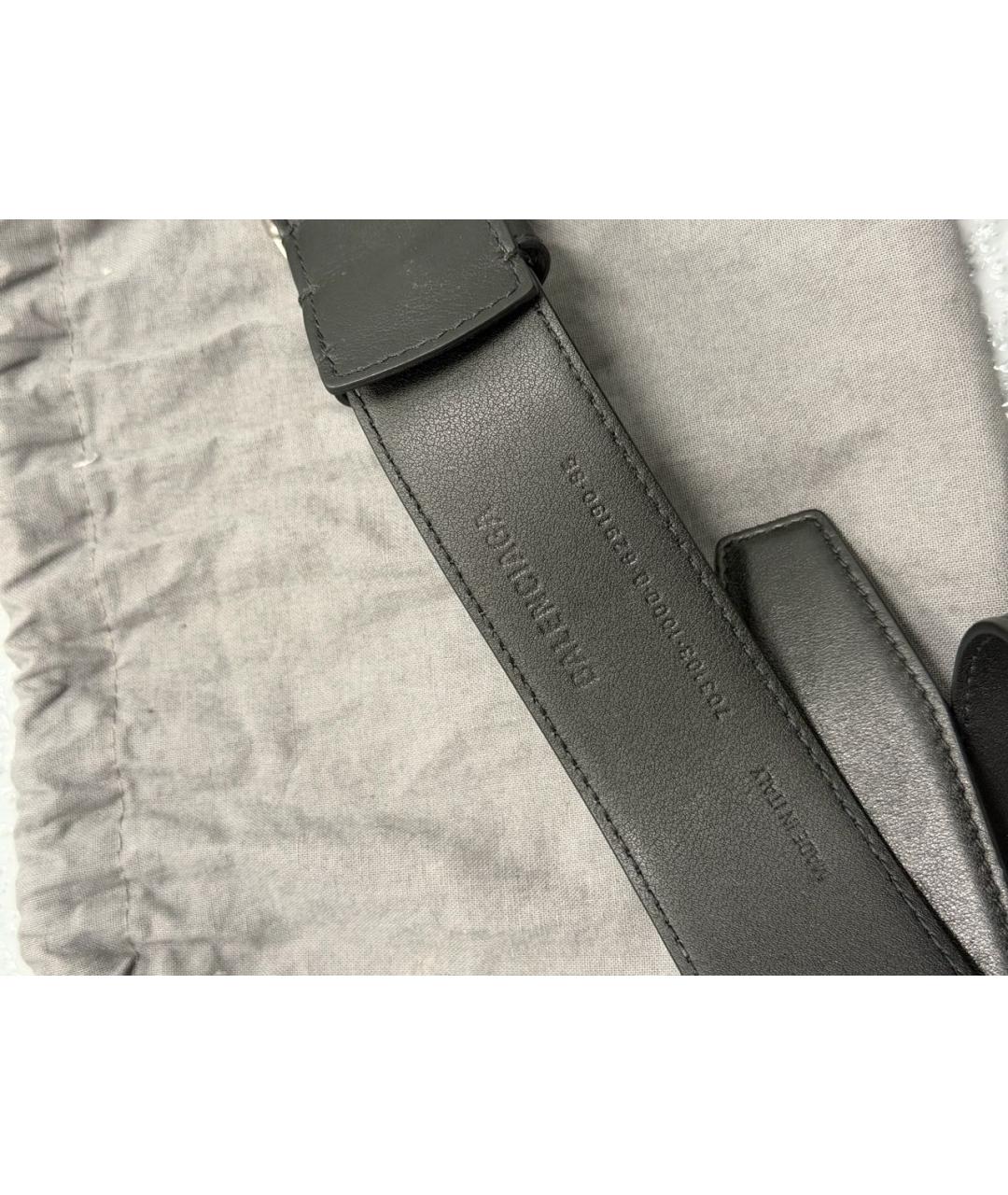 BALENCIAGA Черный кожаный ремень, фото 8