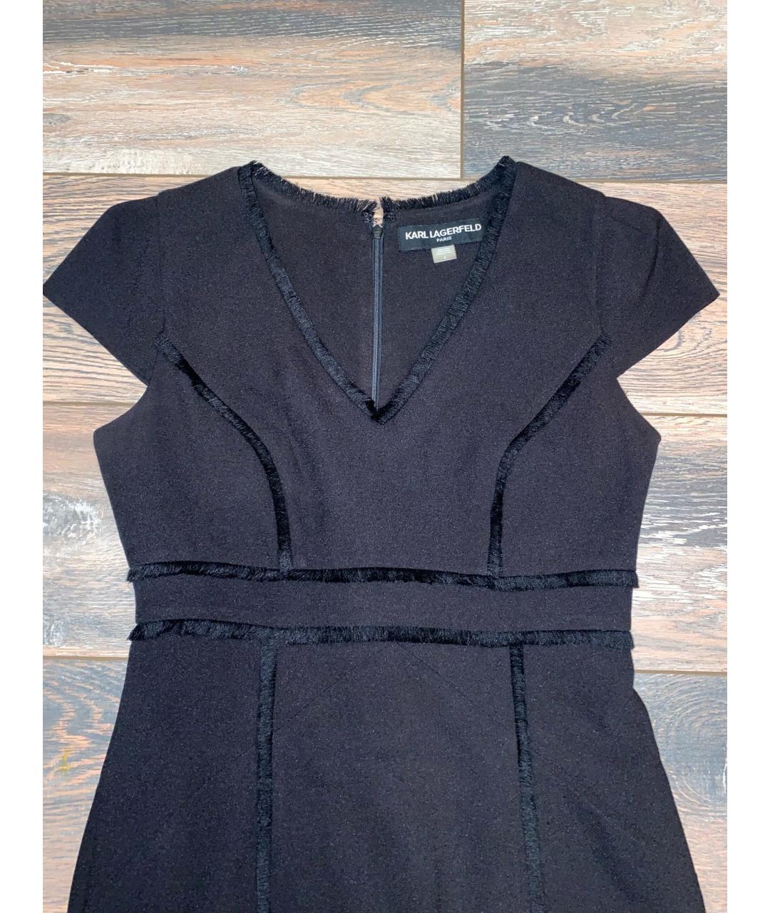 KARL LAGERFELD Черное полиэстеровое повседневное платье, фото 4
