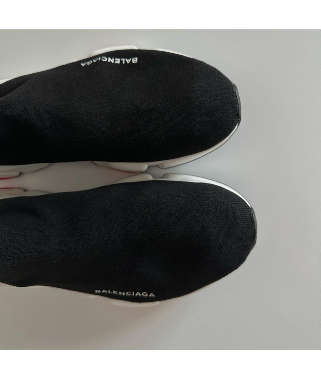 BALENCIAGA Черные текстильные высокие кроссовки / кеды, фото 5