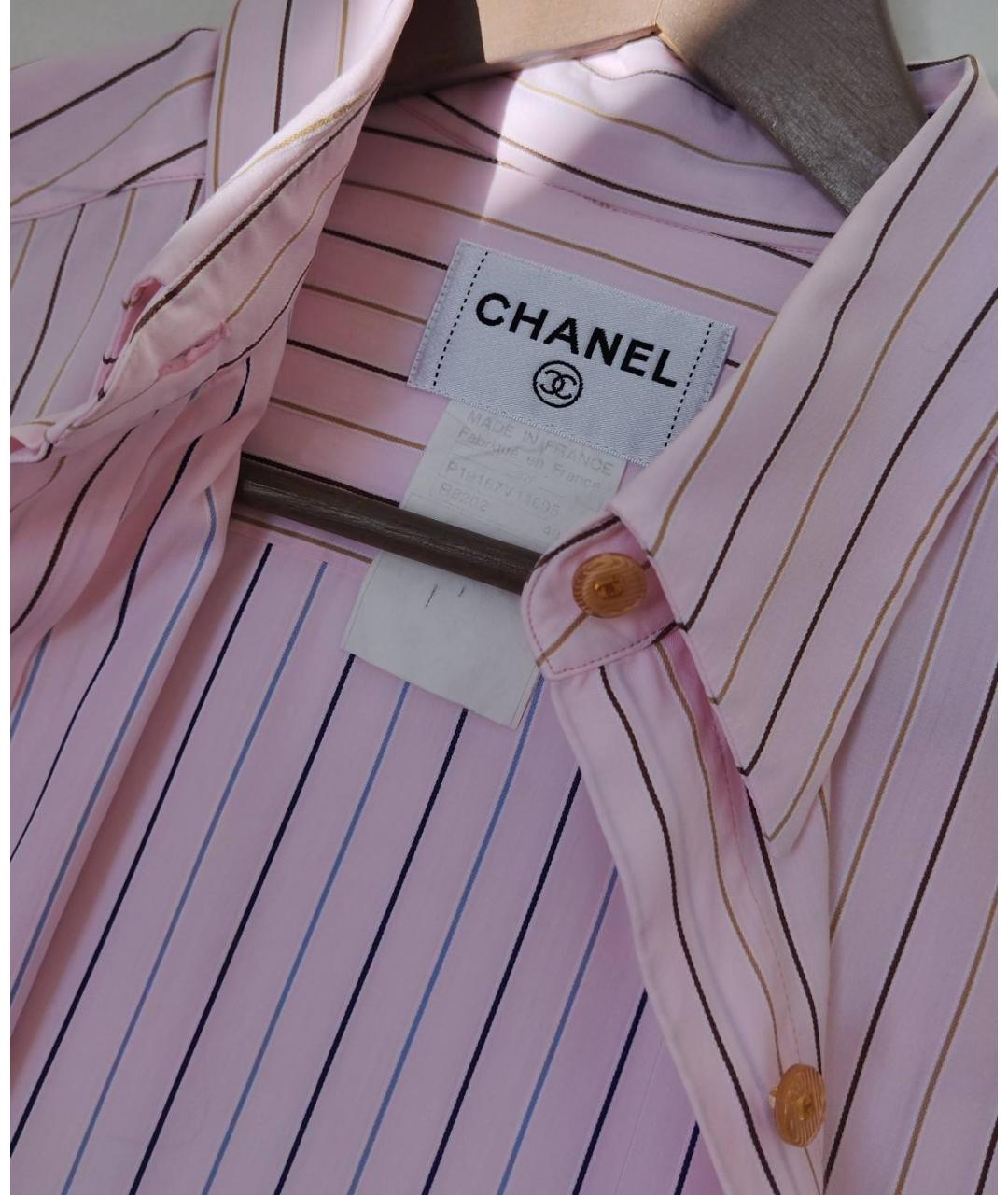 CHANEL Розовая хлопковая блузы, фото 4