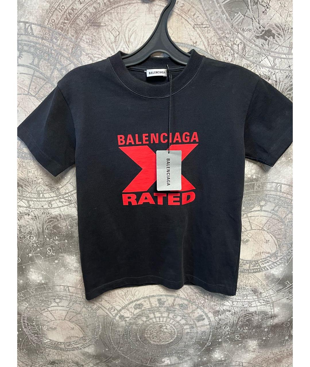 BALENCIAGA Черная футболка, фото 2