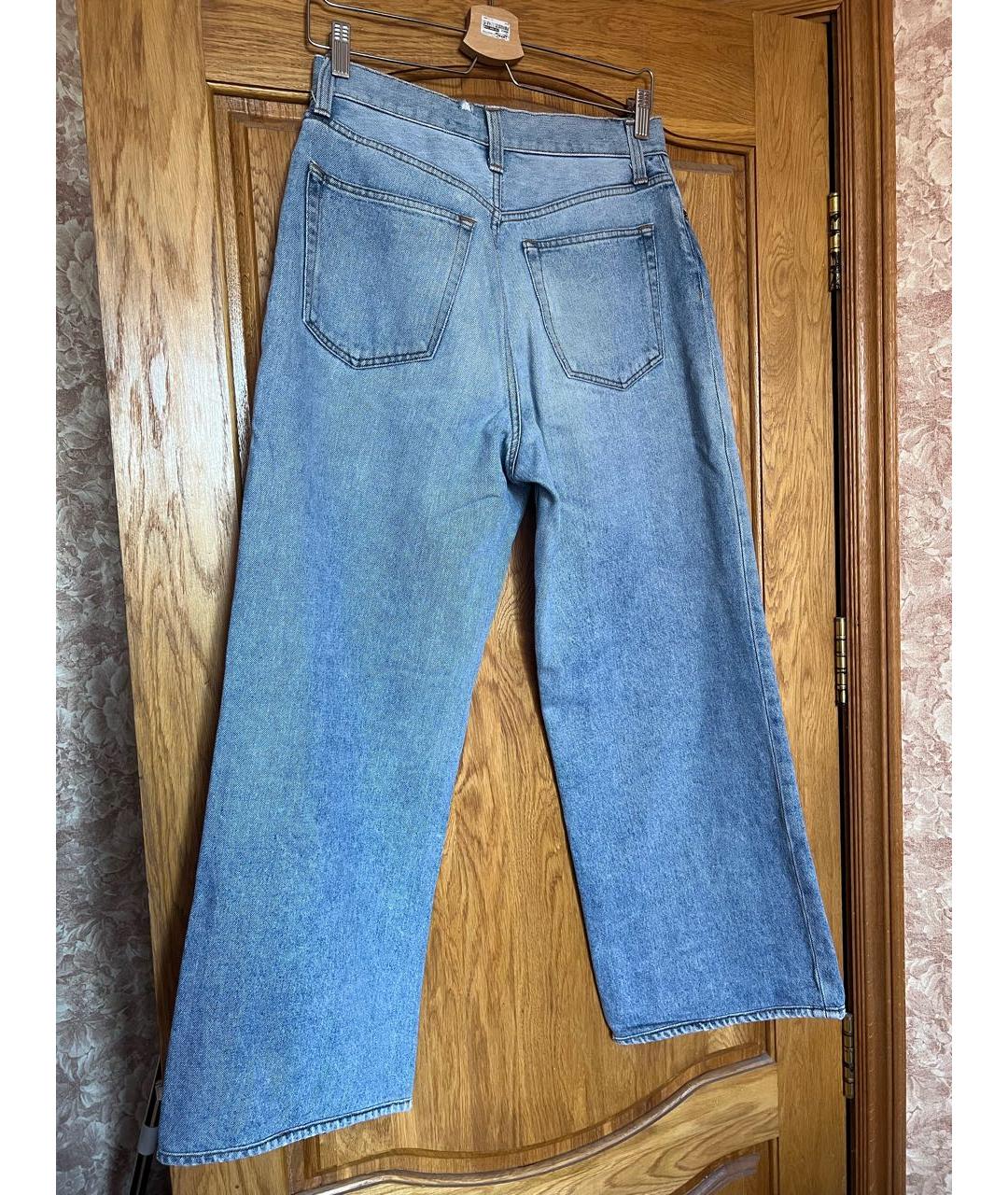 BALENCIAGA Голубые хлопковые прямые джинсы, фото 2
