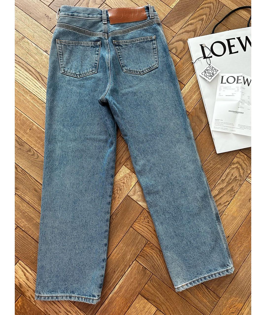 LOEWE Синие хлопковые прямые джинсы, фото 4